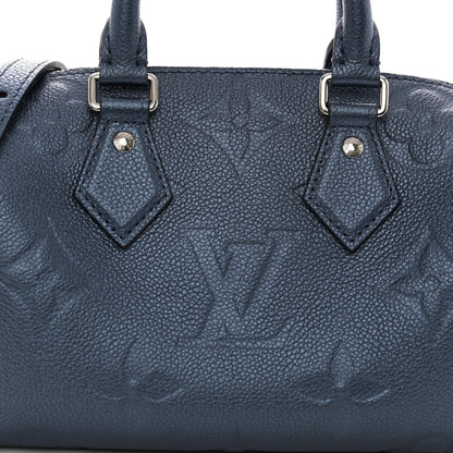 Louis Vuitton Metallic Empreinte Monogram Giant Speedy Bandouliere 20 Navy Nacre 7 of 10