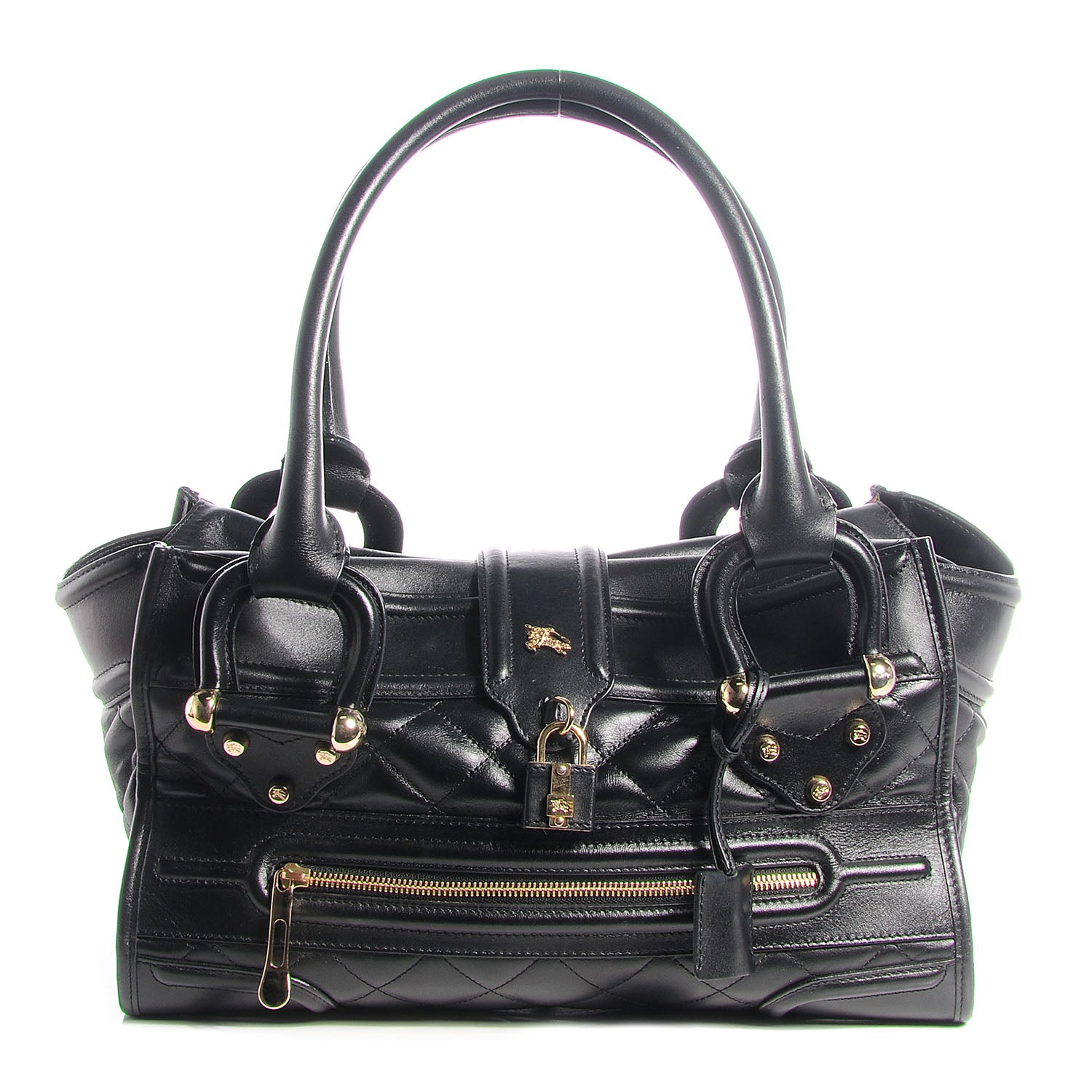 Burberry Quilted Calfskin Large Manor Tote Black 1 of 11