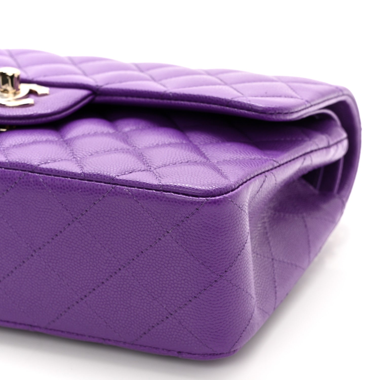 Chanel Caviar Quilted Small Double Flap Dark Purple 10 of 10