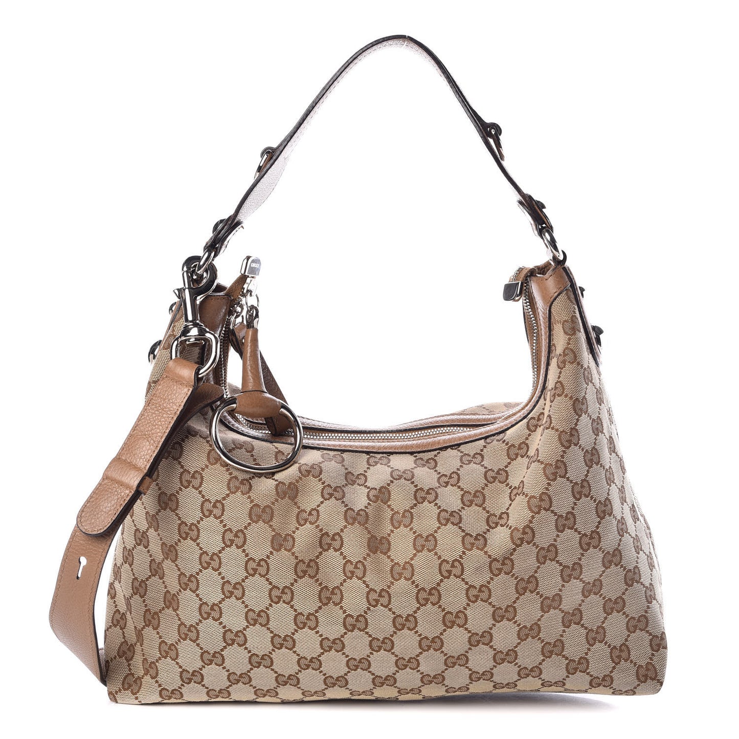 Monogram Medium Icon Bit Hobo Light Cuir