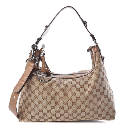 Gucci Monogram Medium Icon Bit Hobo Light Cuir 1 of 10