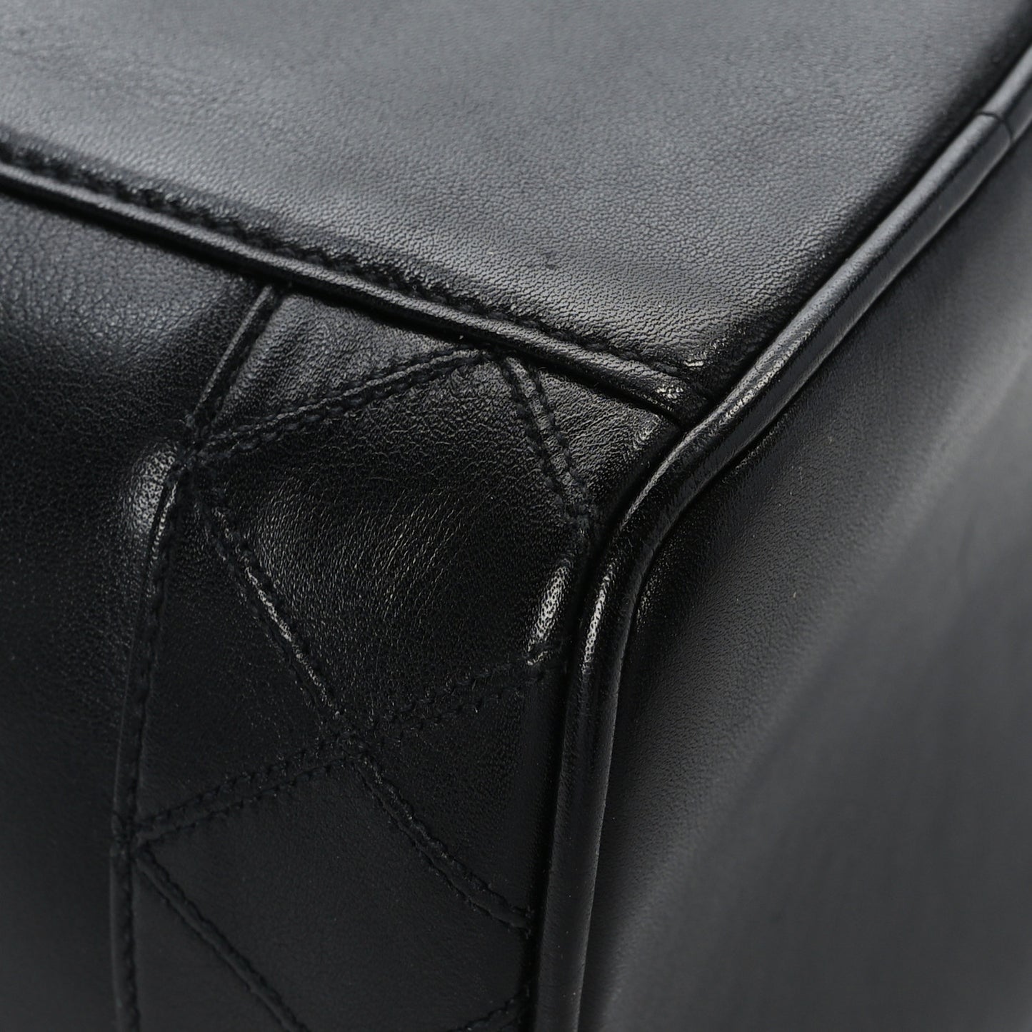 Lambskin Vanity Cosmetic Bag Black