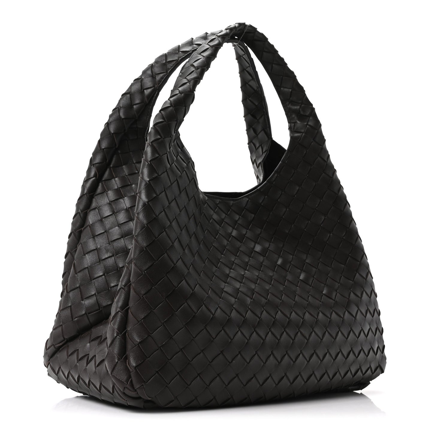 Nappa Intrecciato Large Campana Shoulder Bag Fondant