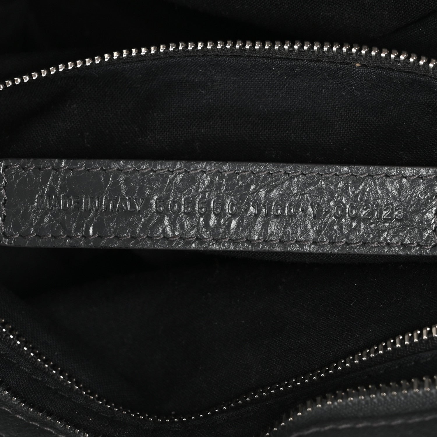 Balenciaga Agneau Classic Silver Hardware City Logo Strap Gris Fossile White 8 of 12