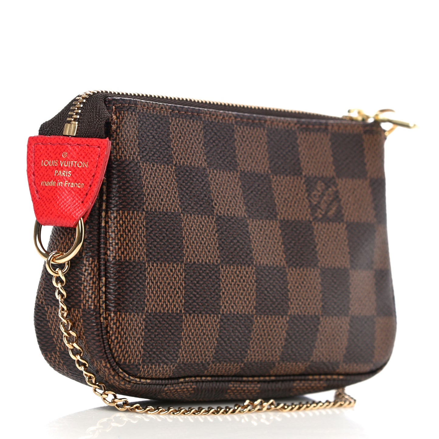 Damier Ebene 2019 Christmas Animation Mini Pochette Accessories Red