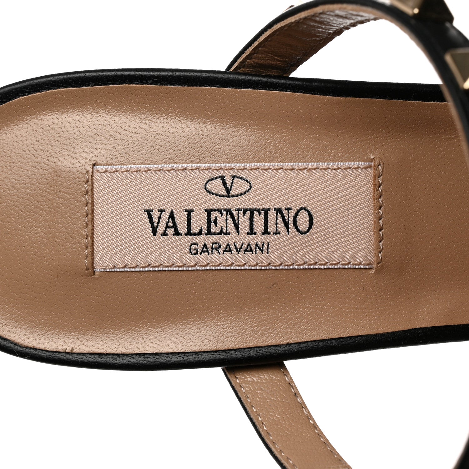 Valentino Garavani Calfskin Rockstud 60mm Caged Slide Sandals 38 Black 6 of 8