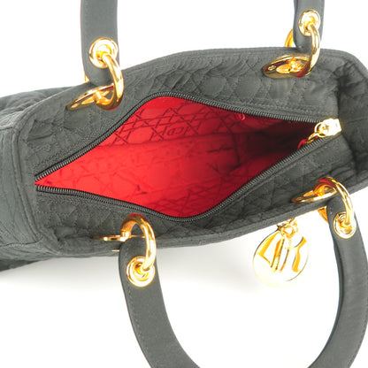 Christian Dior Nylon Cannage Medium Lady Dior Black 5 of 7