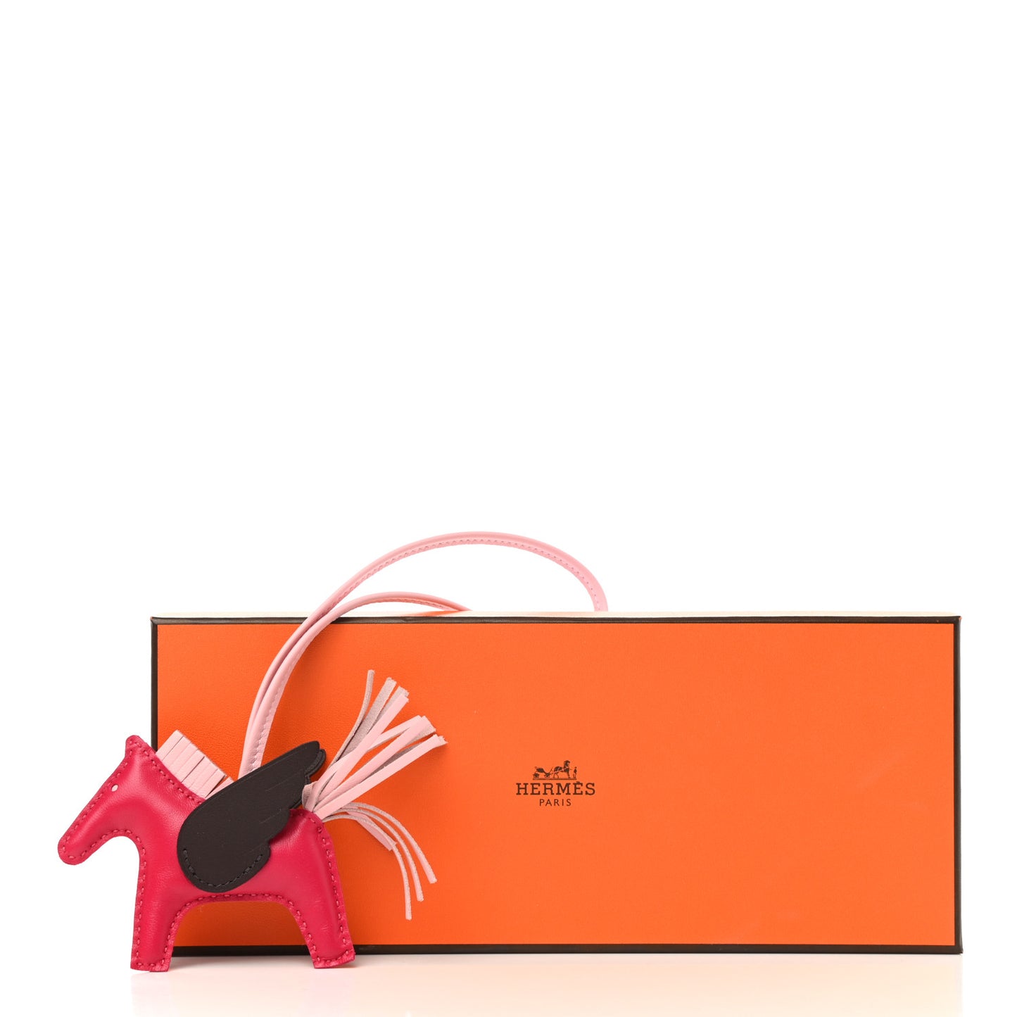 Milo Lambskin Grigri Rodeo Pegase Horse Bag Charm PM Framboise Rose Sakura Rouge Sellier