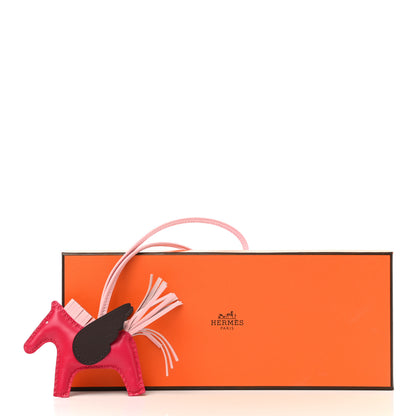 Hermes Milo Lambskin Grigri Rodeo Pegase Horse Bag Charm PM Framboise Rose Sakura Rouge Sellier 5 of 5