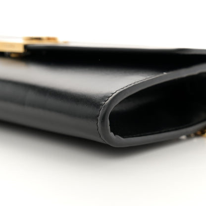 Celine Shiny Smooth Calfskin C Wallet On Chain Bag Black 10 of 10