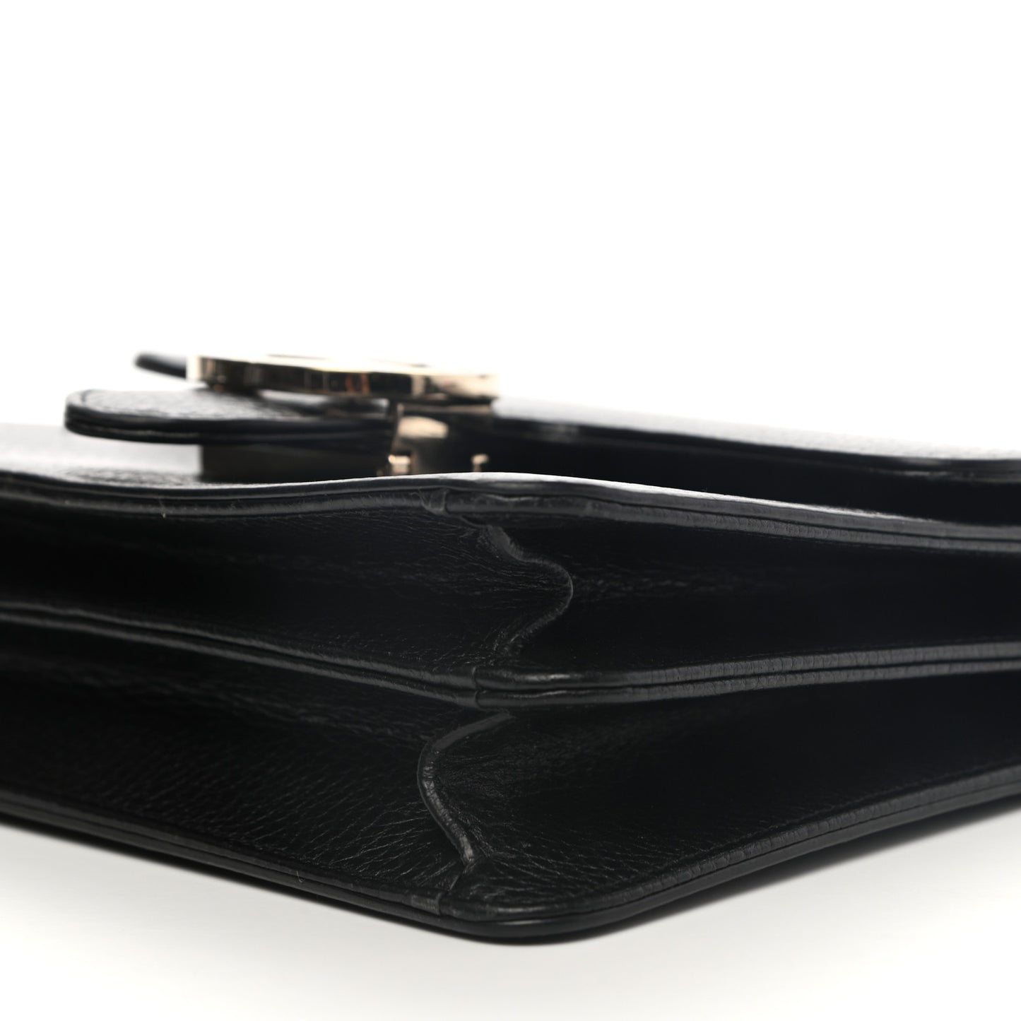 Dollar Calfskin Small Interlocking G Shoulder Bag Black