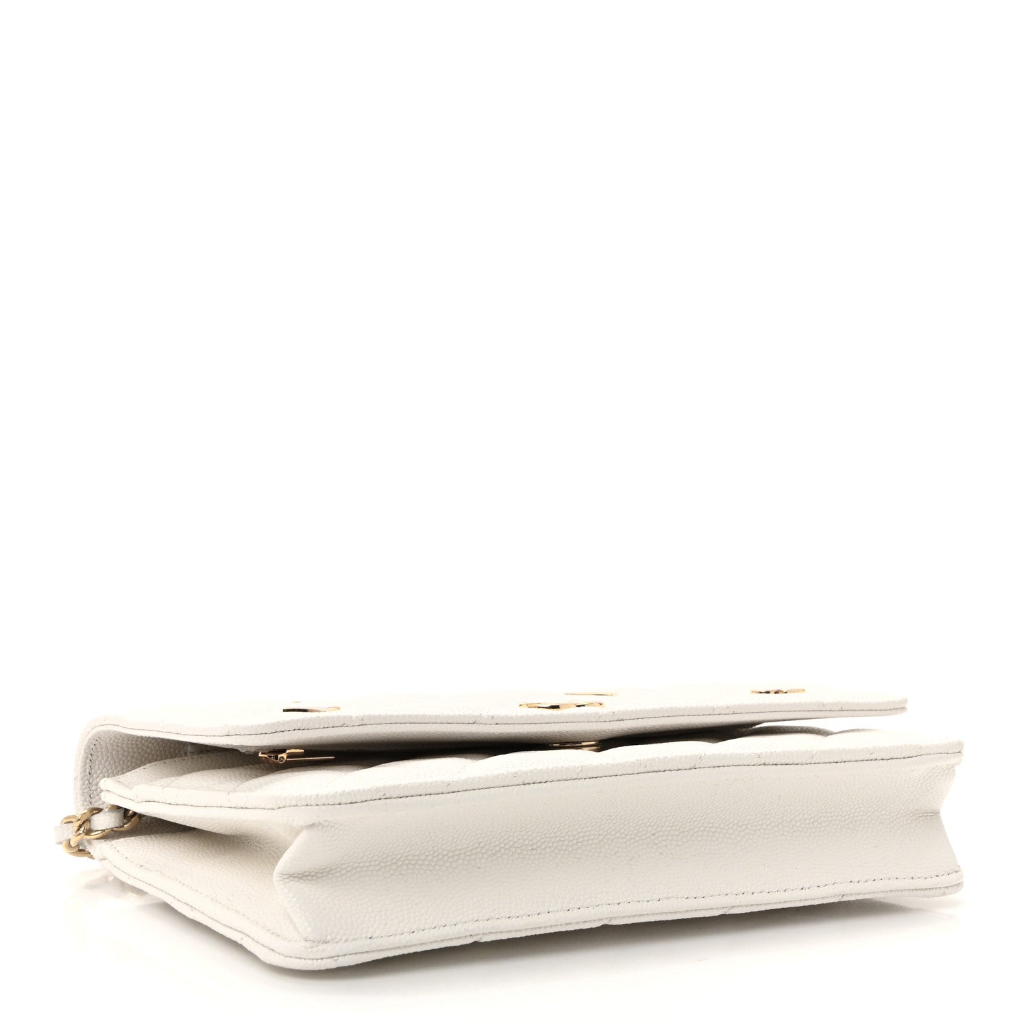 Chanel Caviar Quilted Enamel Coco Casino Wallet On Chain WOC White 4 of 12
