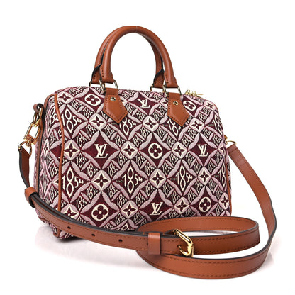 Louis Vuitton Jacquard Since 1854 Speedy Bandouliere 25 Bordeaux 3 of 8
