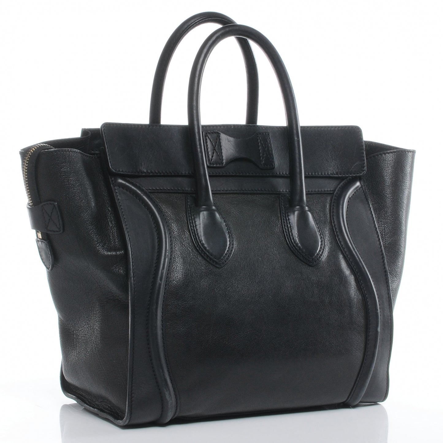 Smooth Calfskin and Lambskin Mini Luggage Black