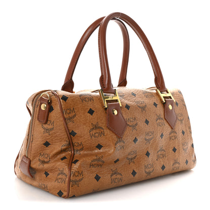 MCM Visetos Essential Boston Bag Cognac 3 of 9