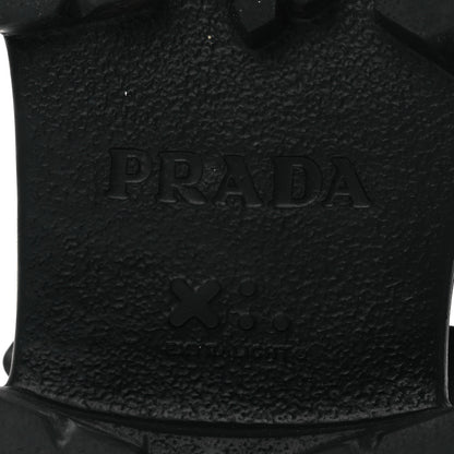 Prada Foam Rubber Triangle Logo Monolith 55mm Cage Sandals 40 Black 8 of 13