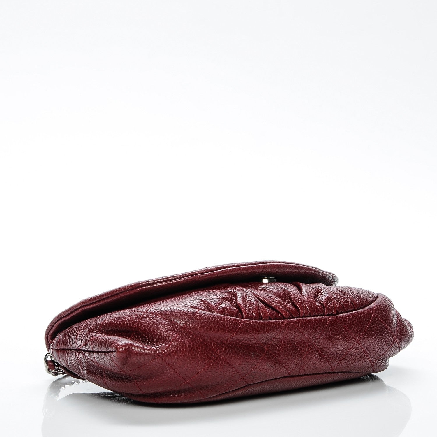 Chanel Caviar Half Moon Wallet On Chain WOC Dark Red 4 of 8