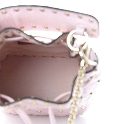 Valentino Garavani Nappa Mini Rockstud Spike Bucket Bag Rose Quartz 5 of 9
