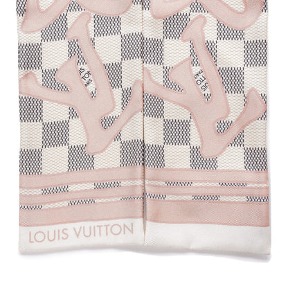 Louis Vuitton Silk Damier Azur Tahitienne Bandeau Rose Ballerine 3 of 5