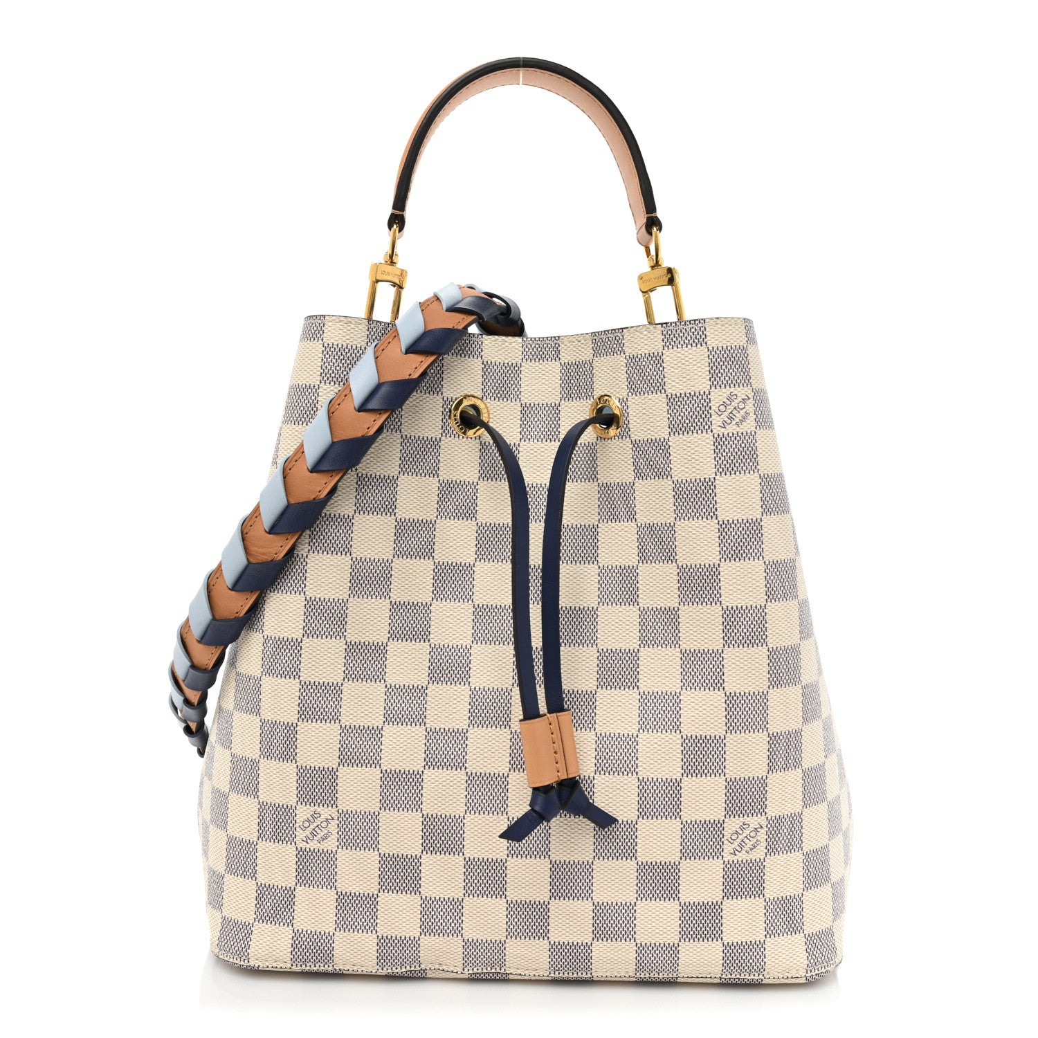Louis Vuitton Damier Azur Braided Neonoe MM Blue 1 of 12