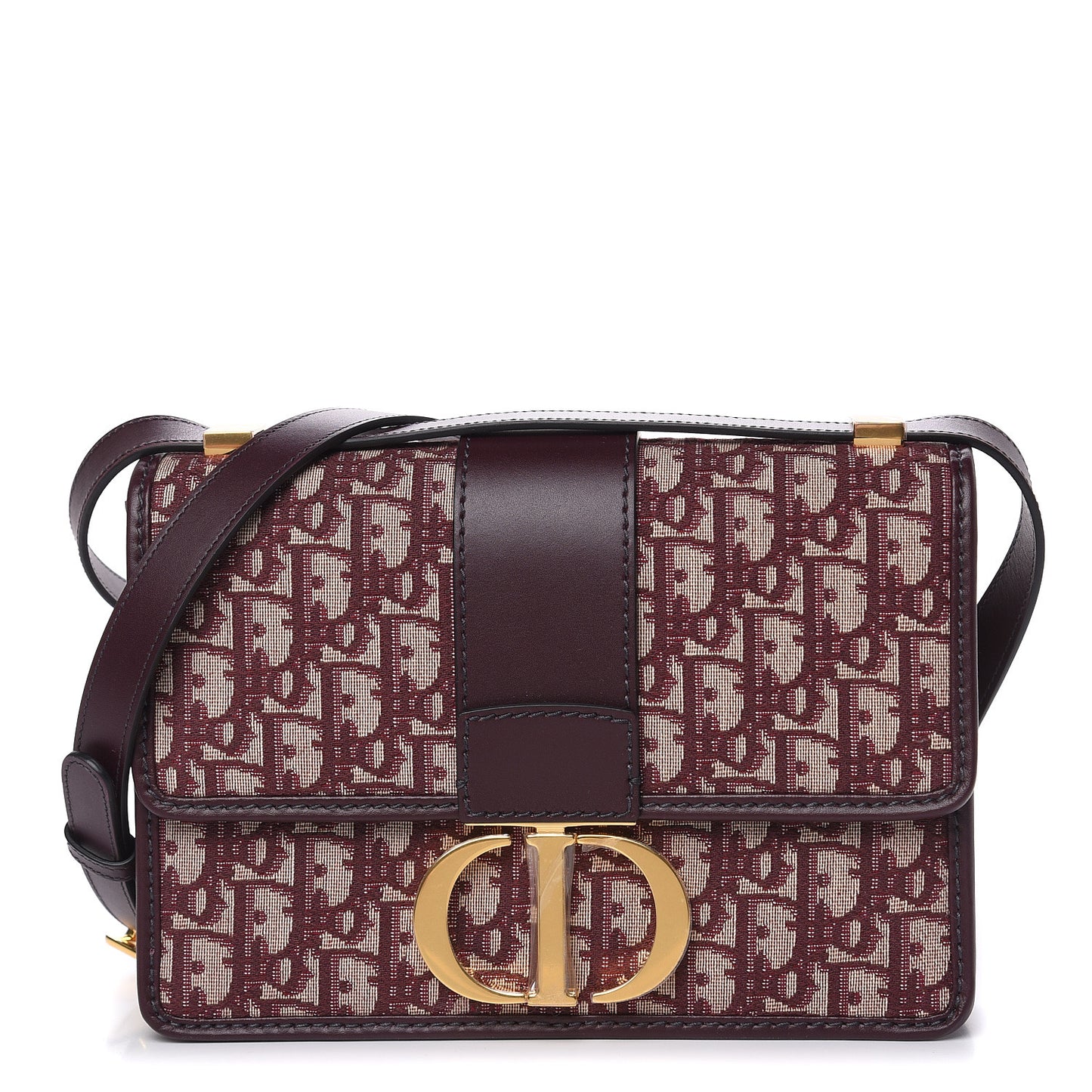 Oblique 30 Montaigne Flap Bag Burgundy