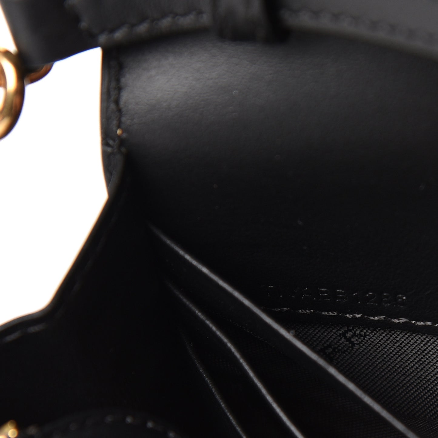Vintage Check Henley Wallet On Chain Black