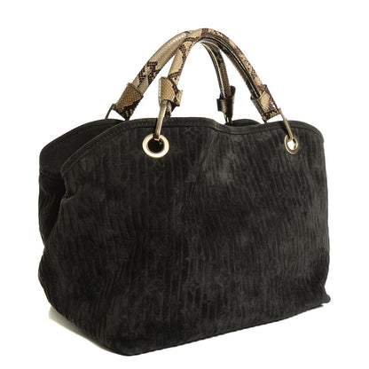 Louis Vuitton Monogram Suede Embossed Whisper PM Kohl 5 of 17
