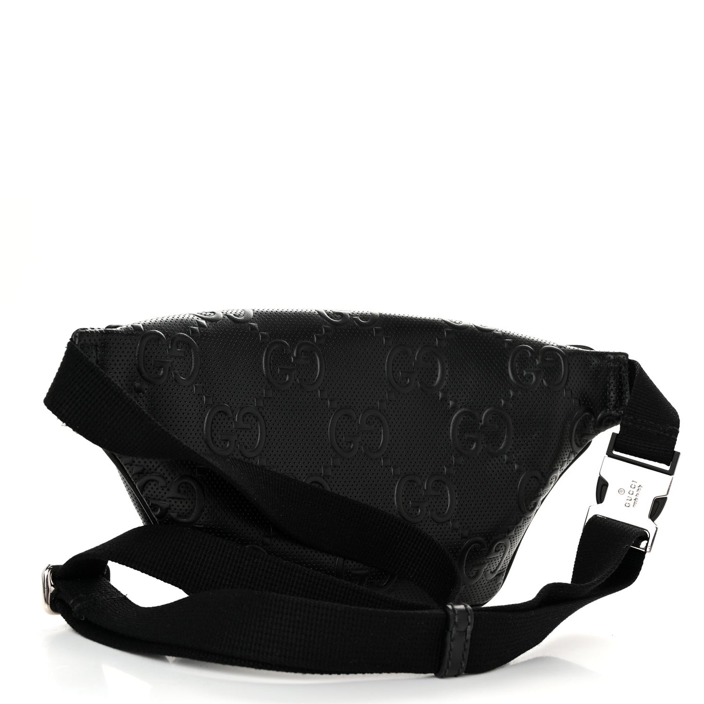 Calfskin GG Tennis Embossed Belt Bag Black