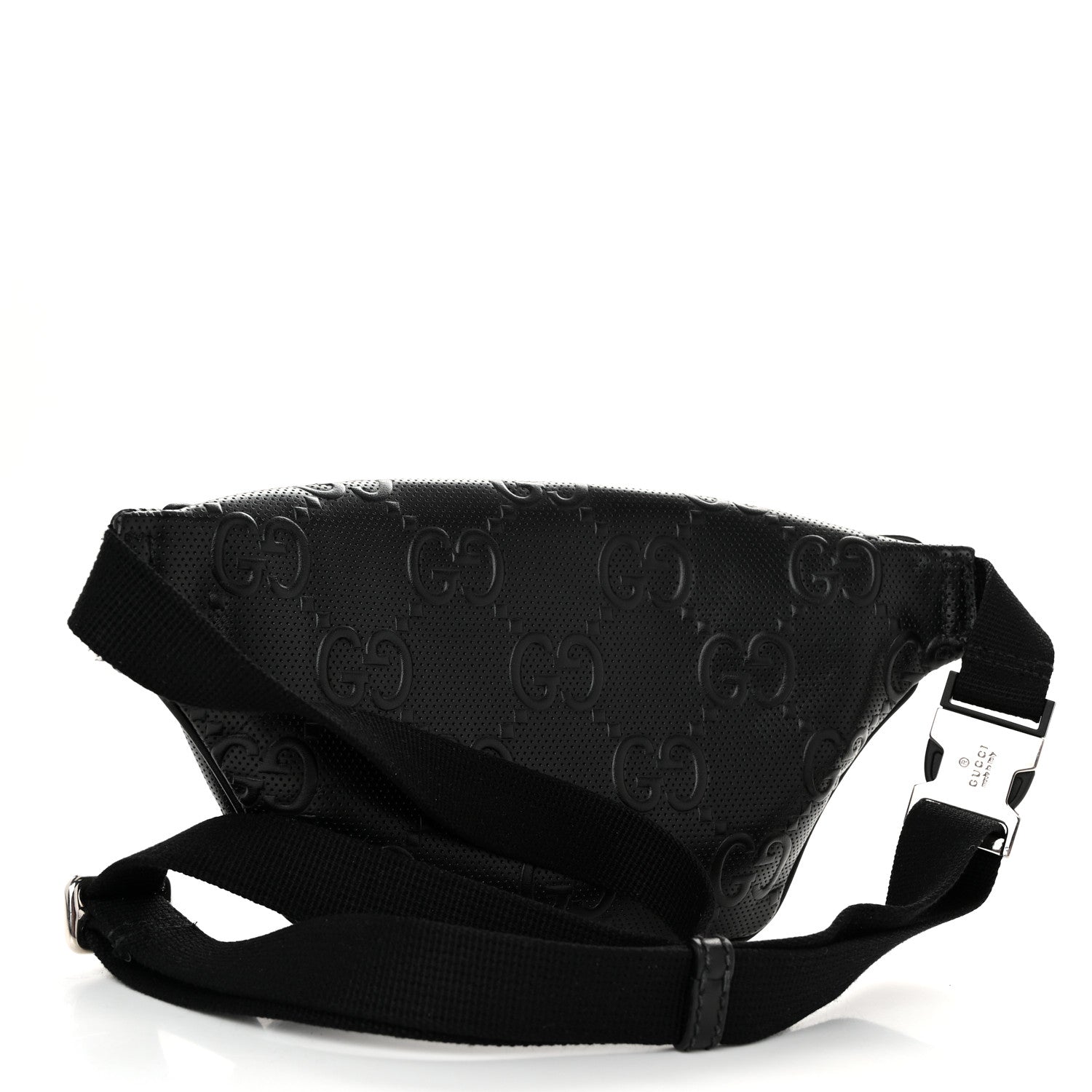 Gucci Calfskin GG Tennis Embossed Belt Bag Black 3 of 10