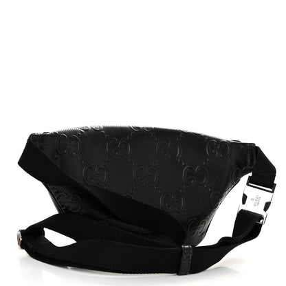 Gucci Calfskin GG Tennis Embossed Belt Bag Black 3 of 10