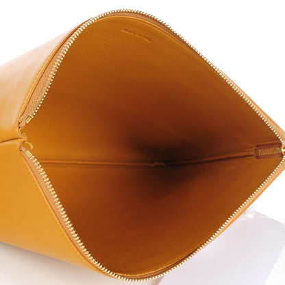 Celine Lambskin Bi-Color Solo Clutch Pouch Amber Ocean Blue 5 of 8