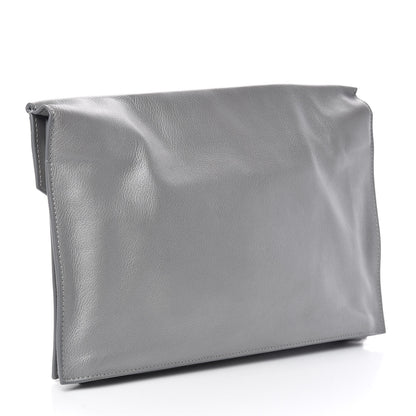 Balenciaga Veau Papier Sight Clutch Gris Metal 3 of 10