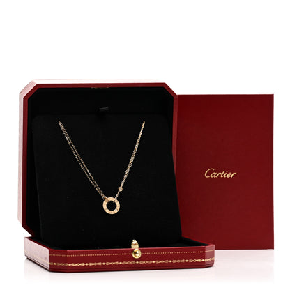 Cartier 18K Yellow Gold 2 Diamond LOVE Necklace 5 of 5