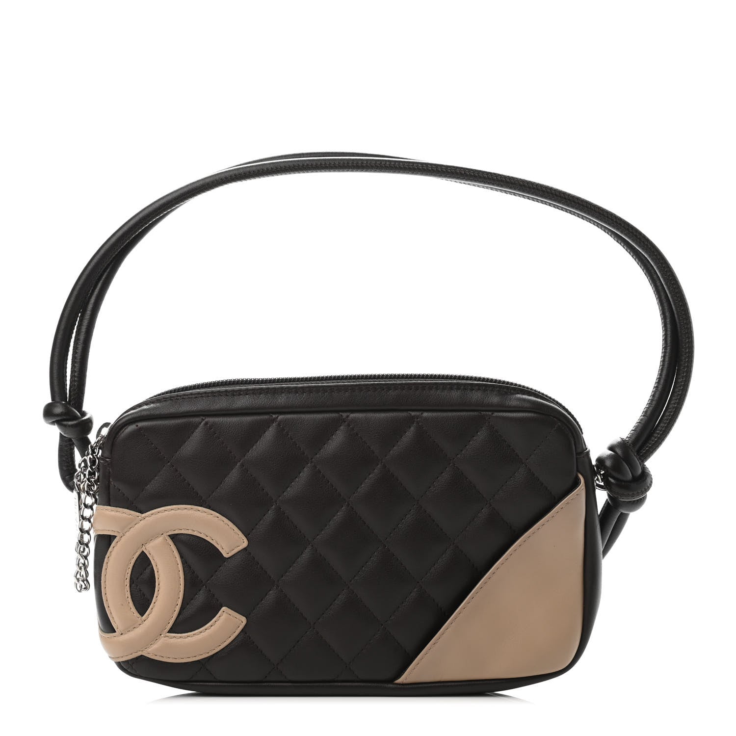Chanel Calfskin Quilted Cambon Pochette Brown Beige 1 of 4