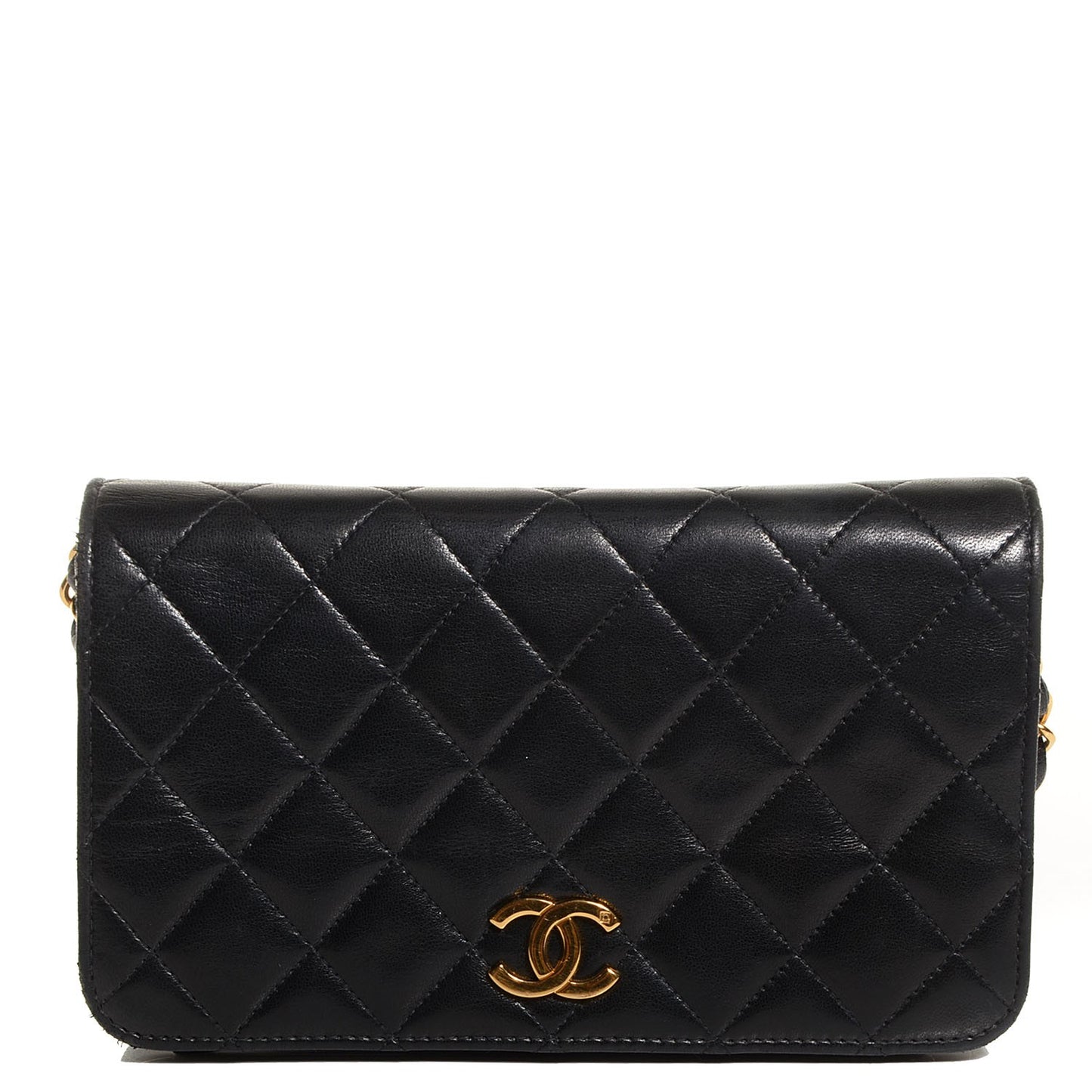 Lambskin Quilted Mini Flap Bag Black