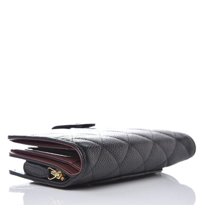 Chanel Caviar Quilted Zipped Pocket Wallet Black 4 of 9