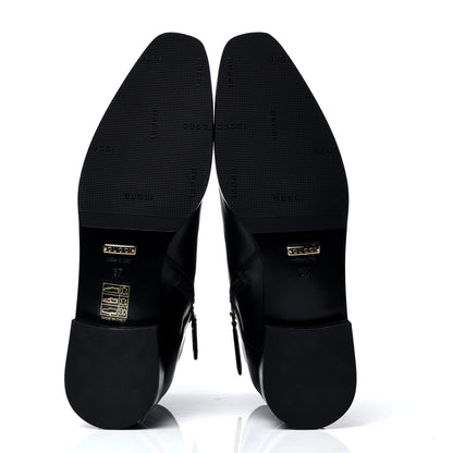 Gucci Calfskin Womens GG Ankle Boots 37 Black 5 of 6