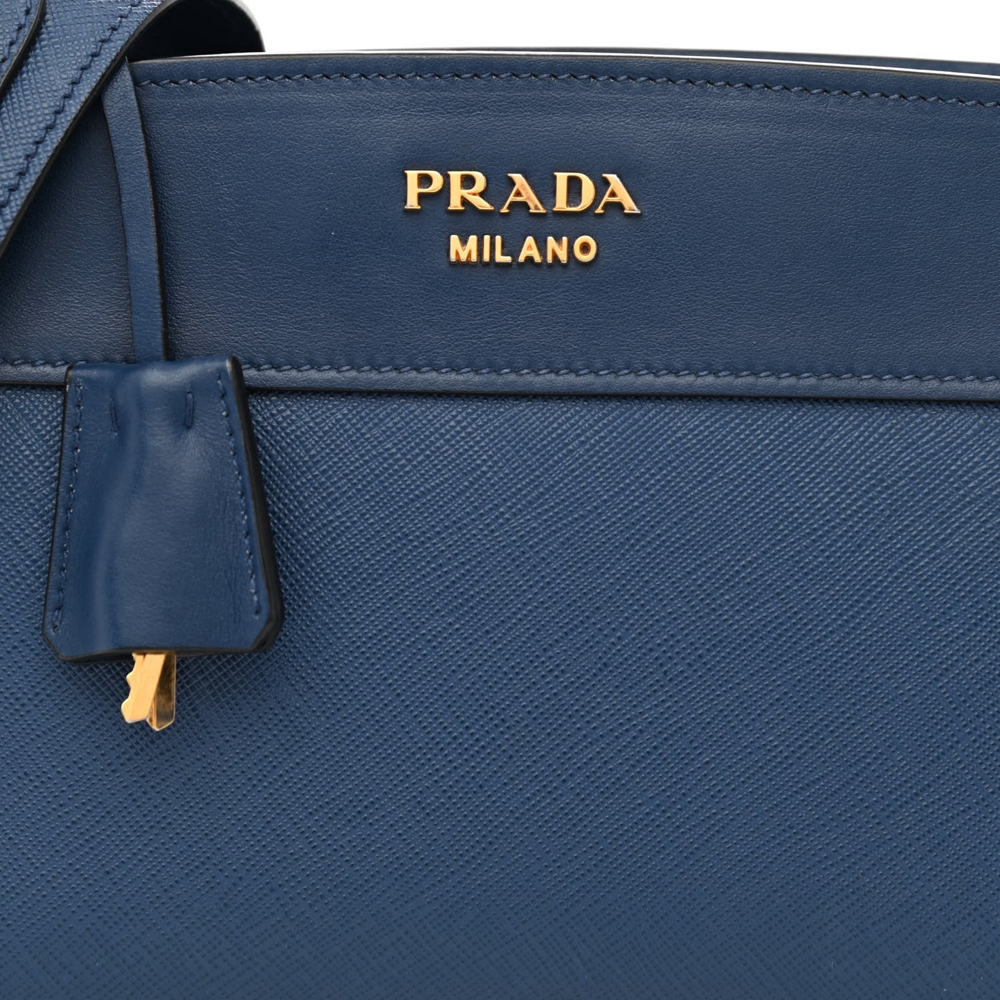 Saffiano City Calfskin Esplanade Crossbody Bag Bleuette