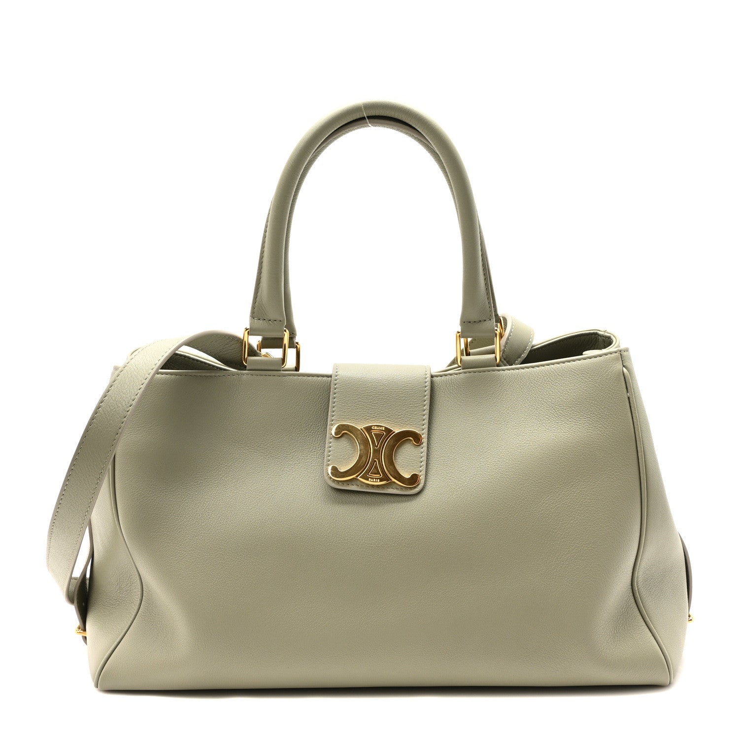 Celine Supple Calfskin Medium Appoline Green Clay 1 of 9