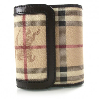 Burberry Haymarket Check Compact Zip Wallet Chocolate 2 of 9