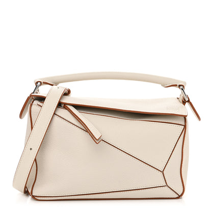 Loewe Calfskin Small Puzzle Bag Ivory 1 of 10