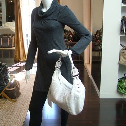 Gucci Guccissima Medium Techno Horsebit Hobo White 2 of 9