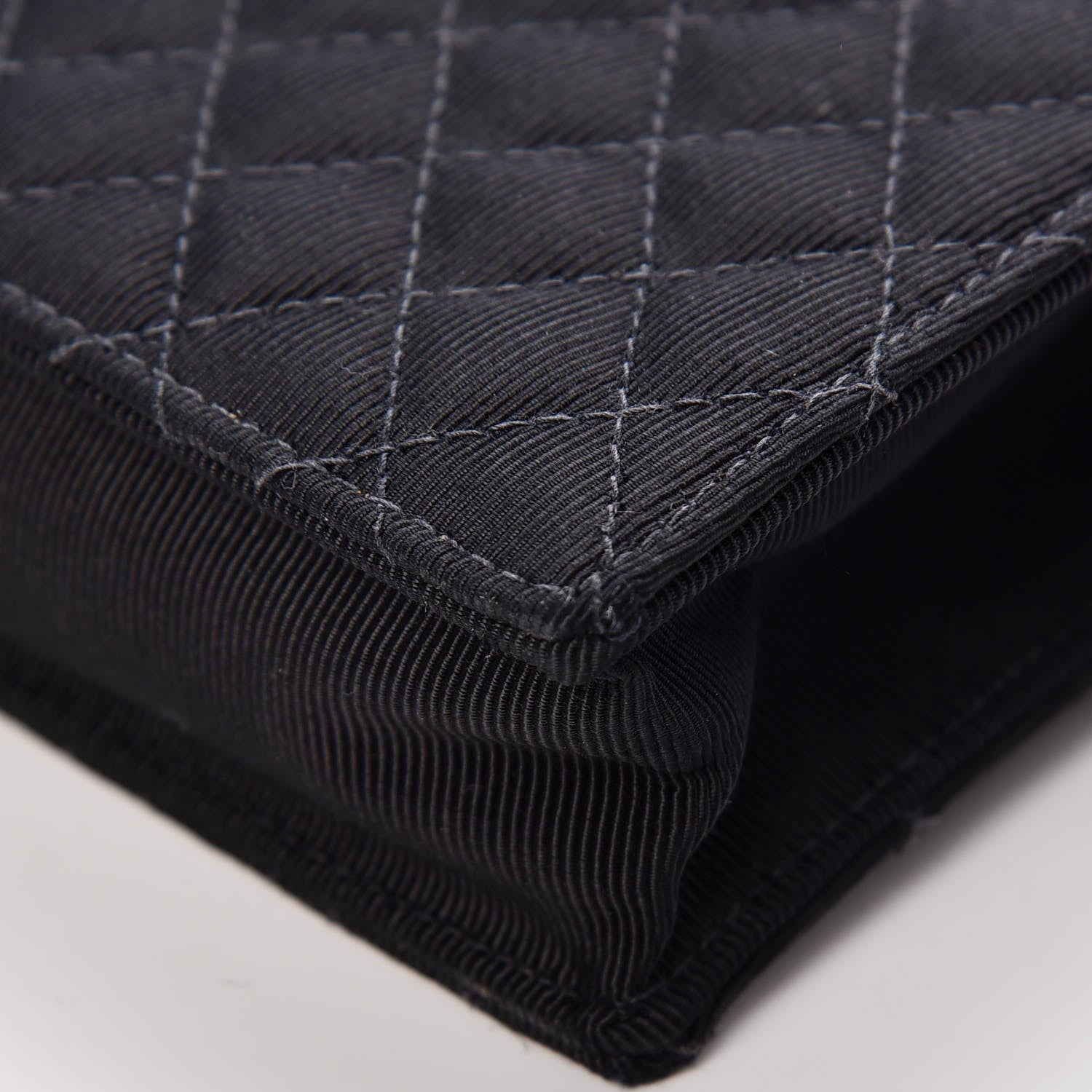 Chanel Grosgrain Quilted Embroidered Patch Flap Black 12 of 15