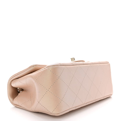 Chanel Iridescent Calfskin Quilted Mini Rectangular Flap Beige 4 of 12