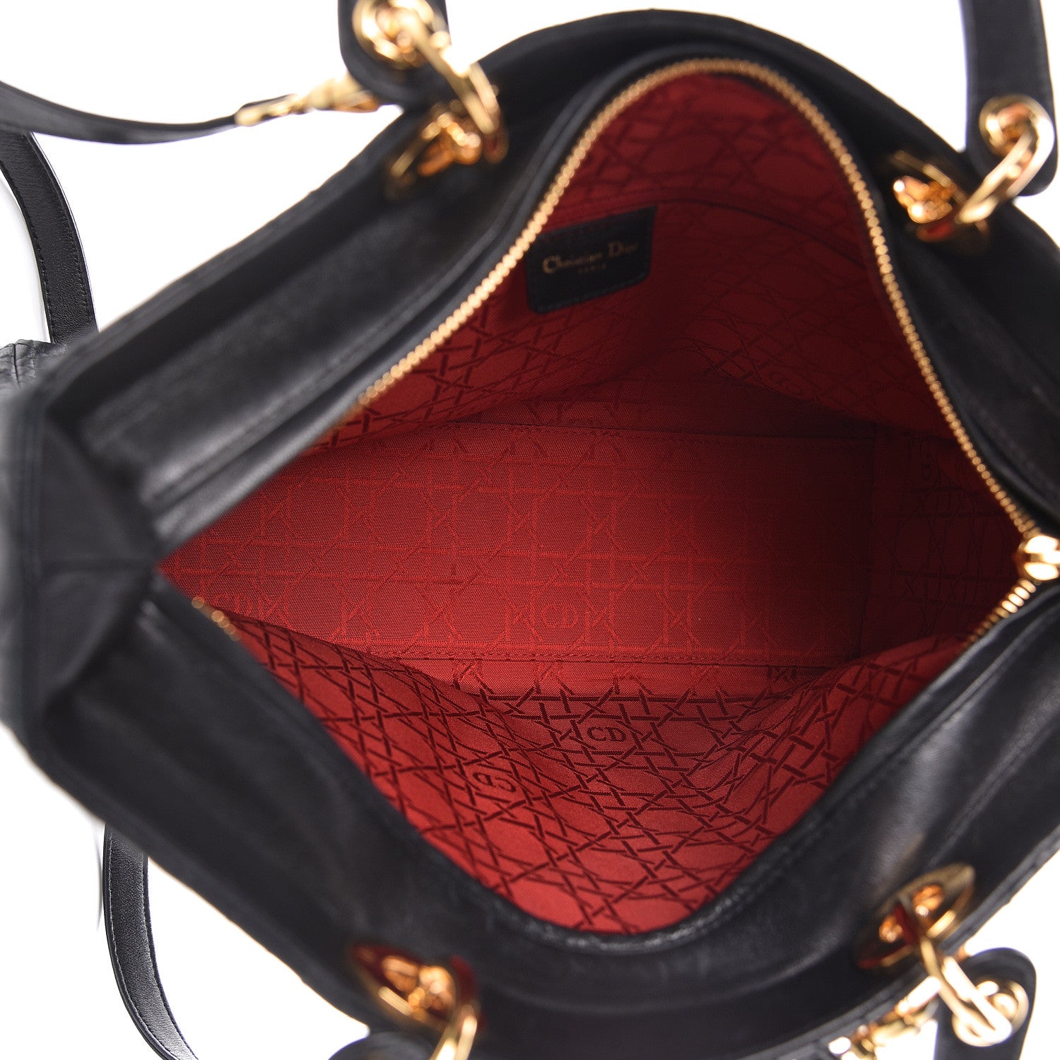 Christian Dior Lambskin Cannage Large Lady Dior Black 5 of 14