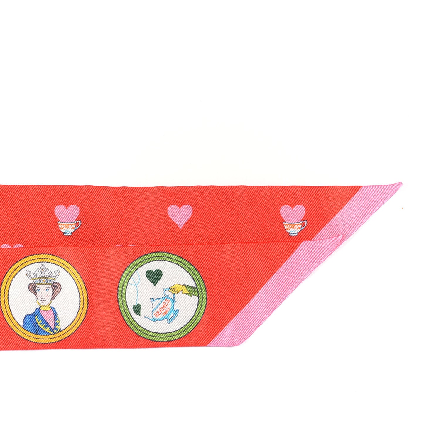 Silk Tea Time Twilly Rouge Vif Vert Multicolor