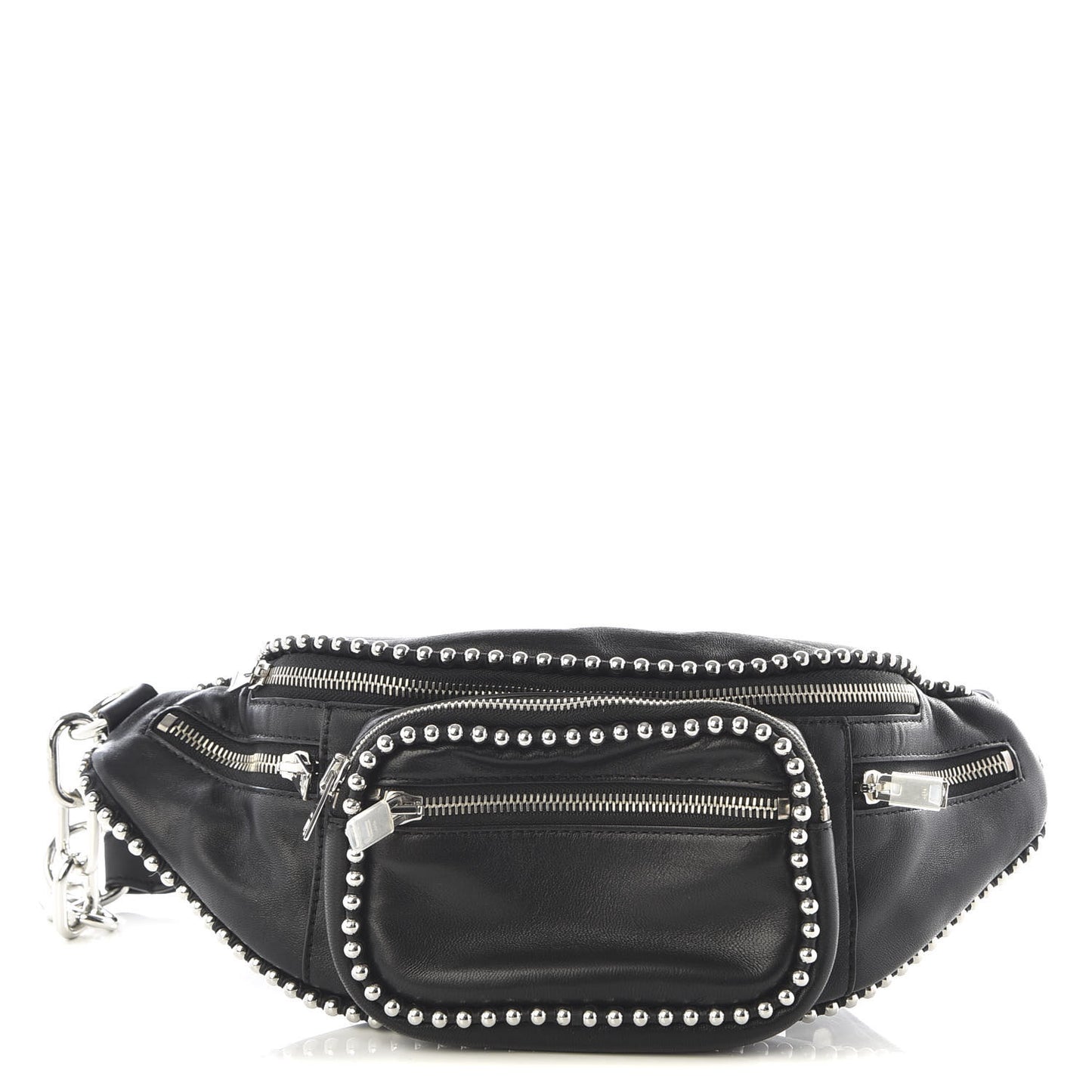 Lambskin Attica Studded Belt Bag Black