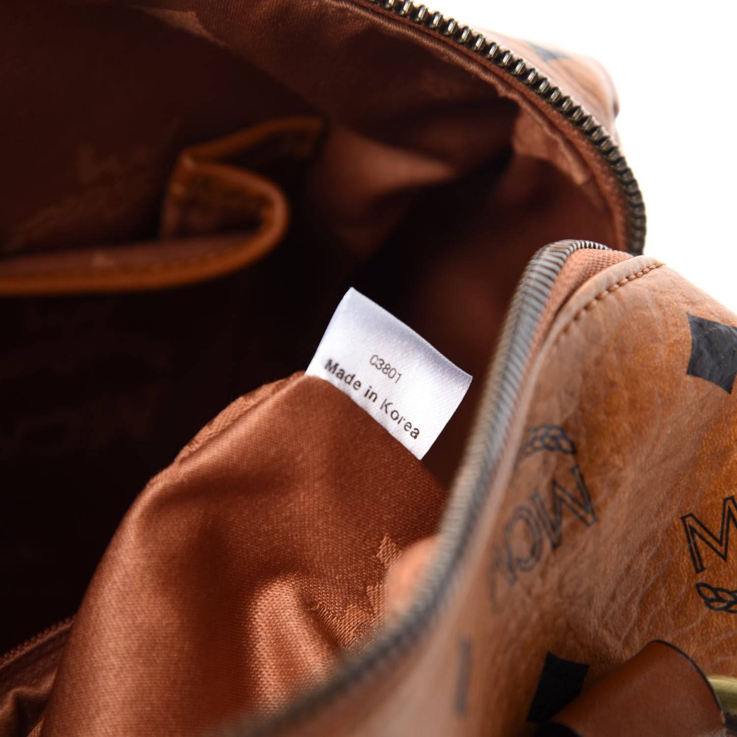 MCM Visetos Small Boston Bag Cognac 17 of 18