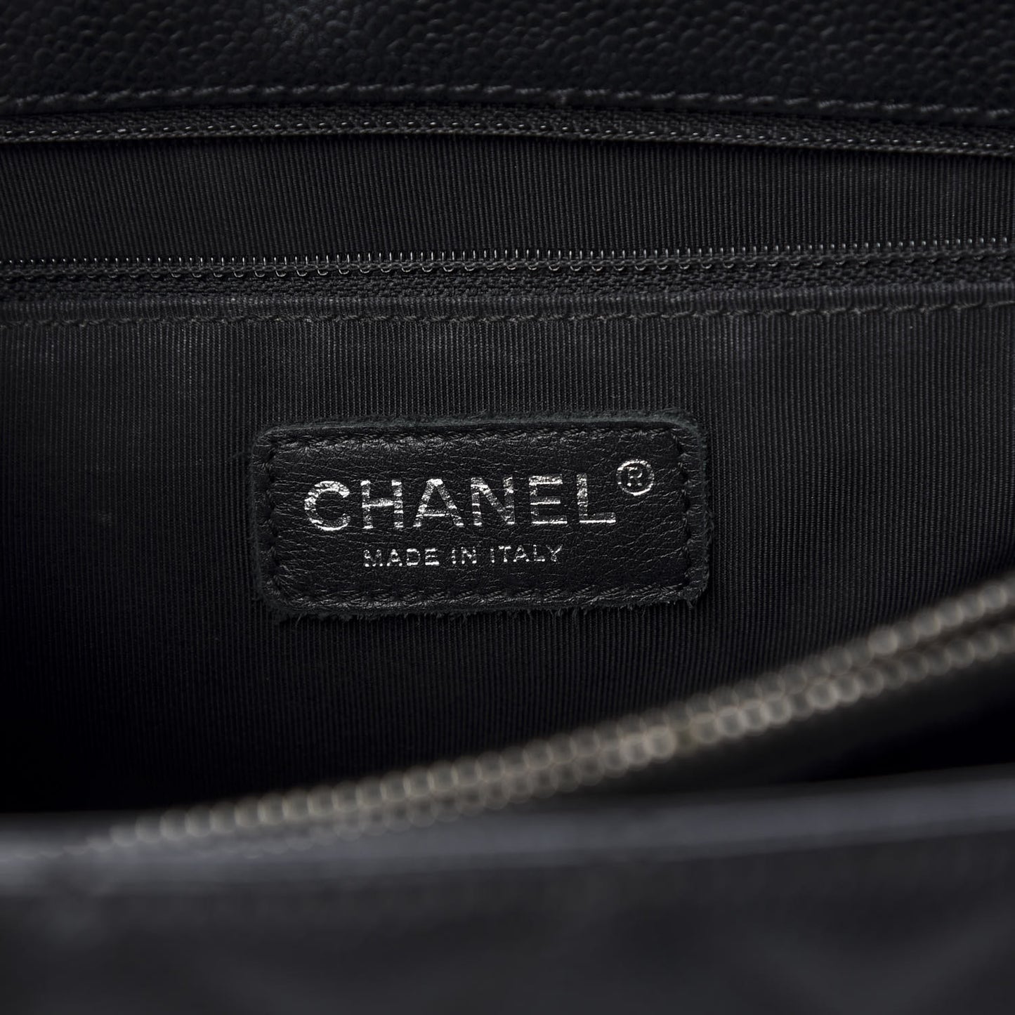 Caviar Quilted Grand Shopping Tote GST Black