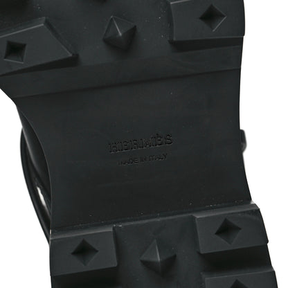 Hermes Calfskin Jaime Boots 37.5 Black 6 of 7